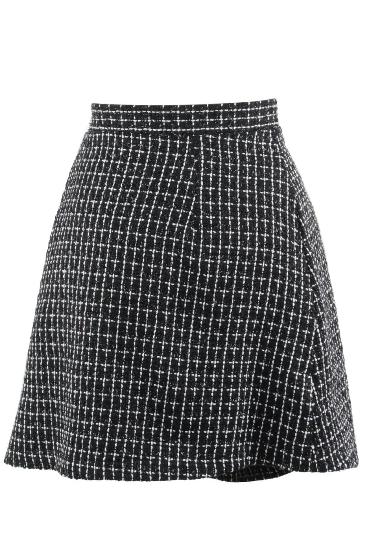 Plaid High Waist Tube Skirt