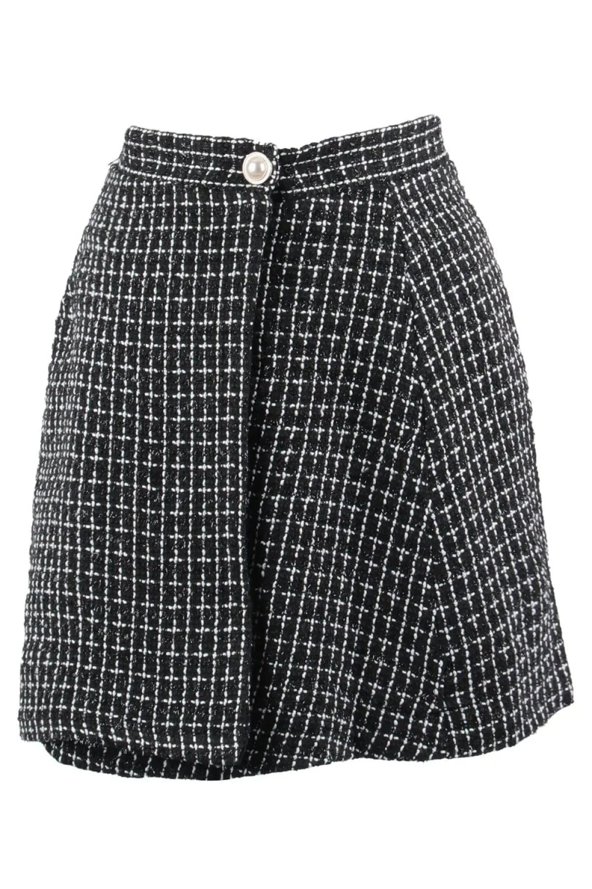 Plaid High Waist Tube Skirt
