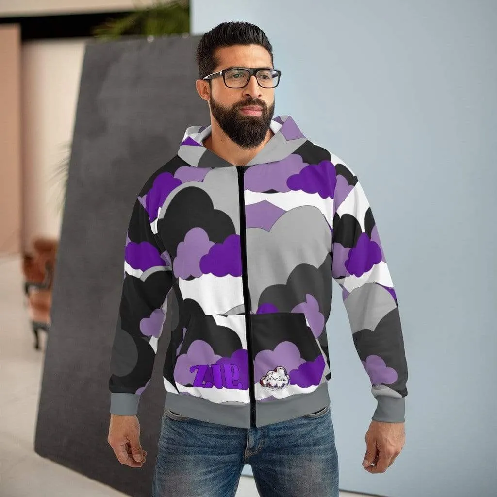 Plumskum Cloud Camo Cut Sew AOP Zip Hoodie