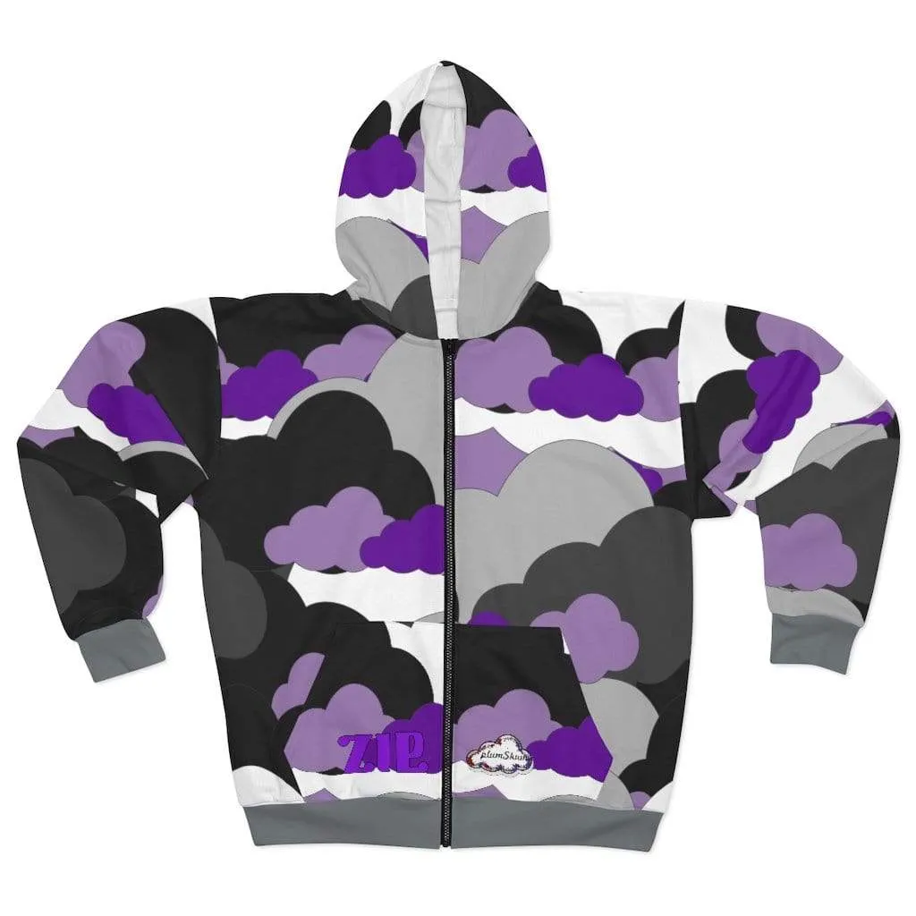 Plumskum Cloud Camo Cut Sew AOP Zip Hoodie