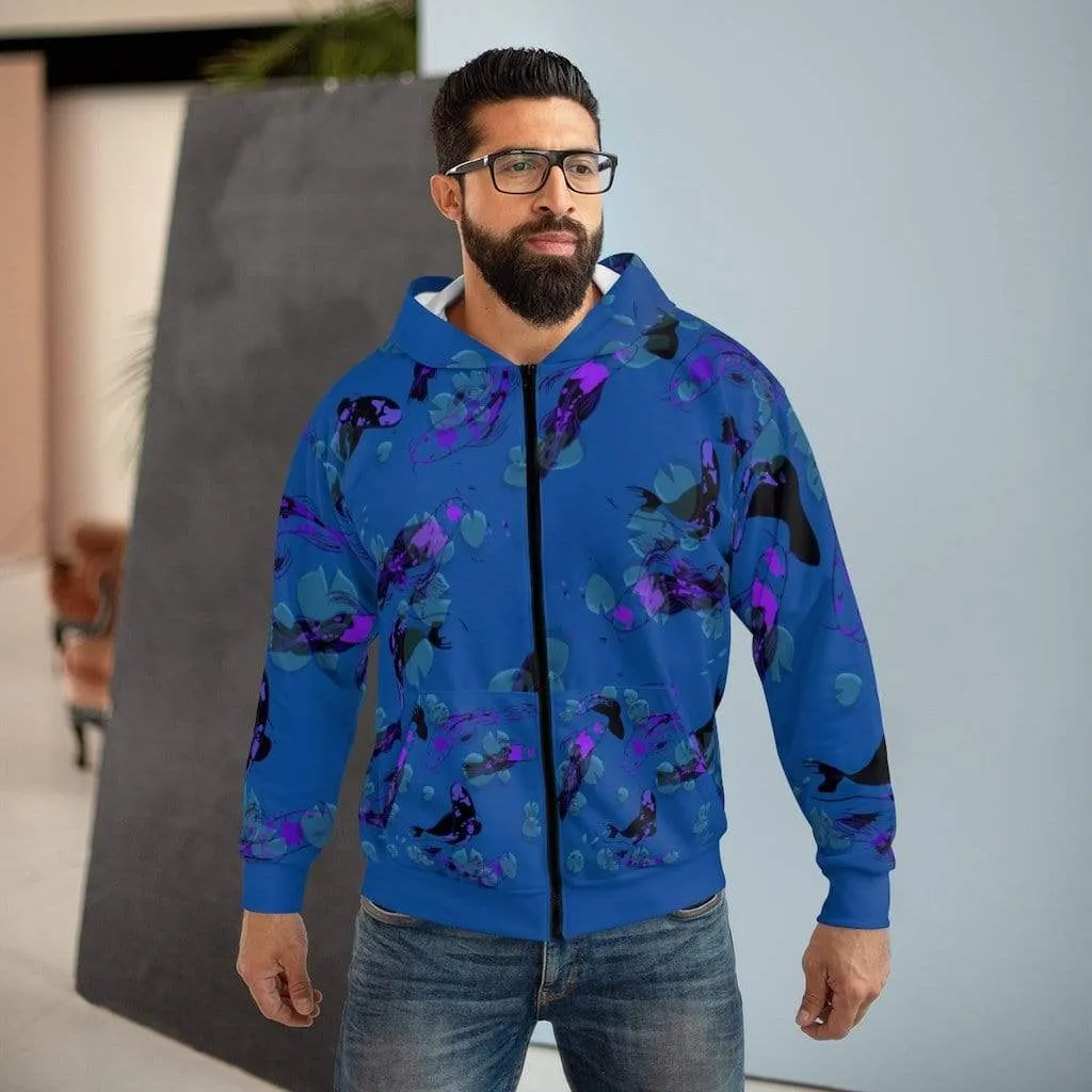 Plumskum Koi Dream AOP Unisex Zip Hoodie