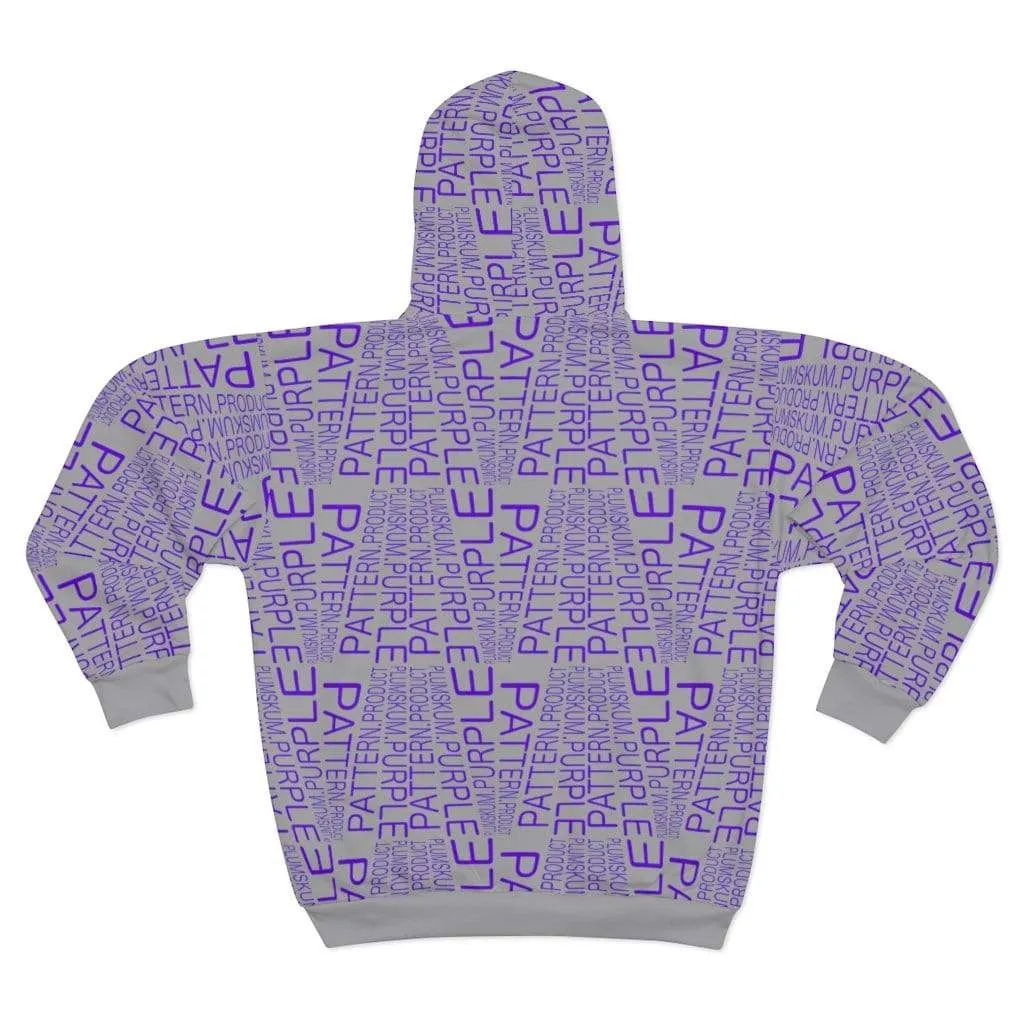 Plumskum | Purple | Pattern | Product | Zip Hoodie
