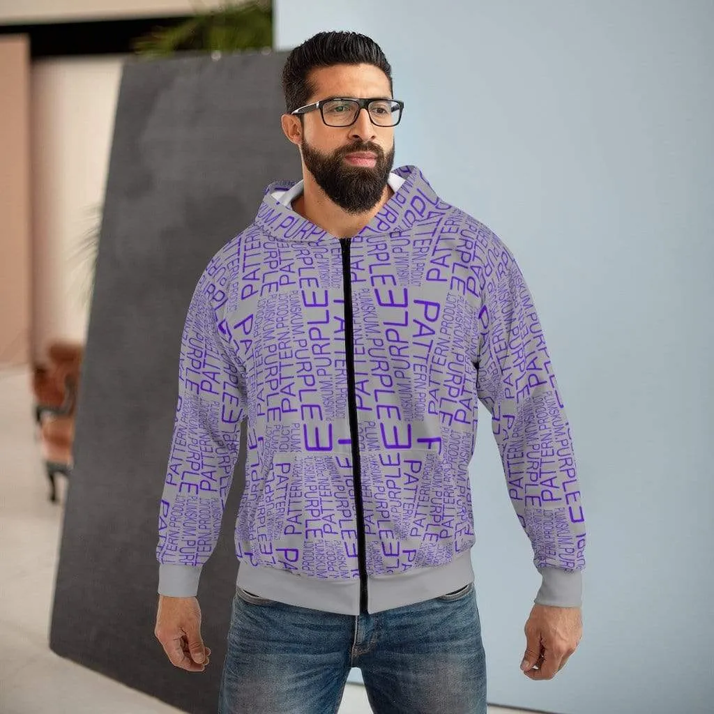 Plumskum | Purple | Pattern | Product | Zip Hoodie