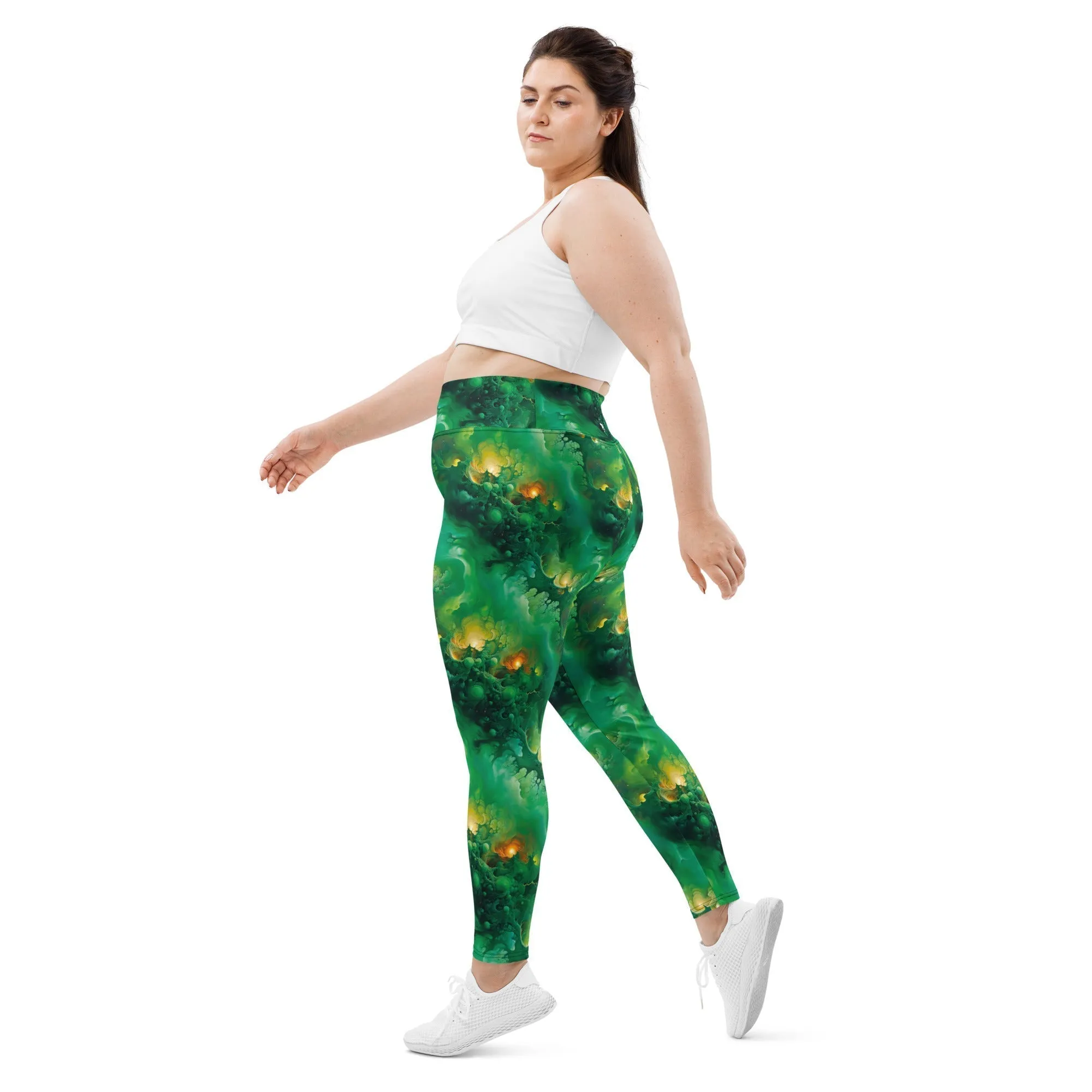 Plus Size Leggings - Viridian Shroud
