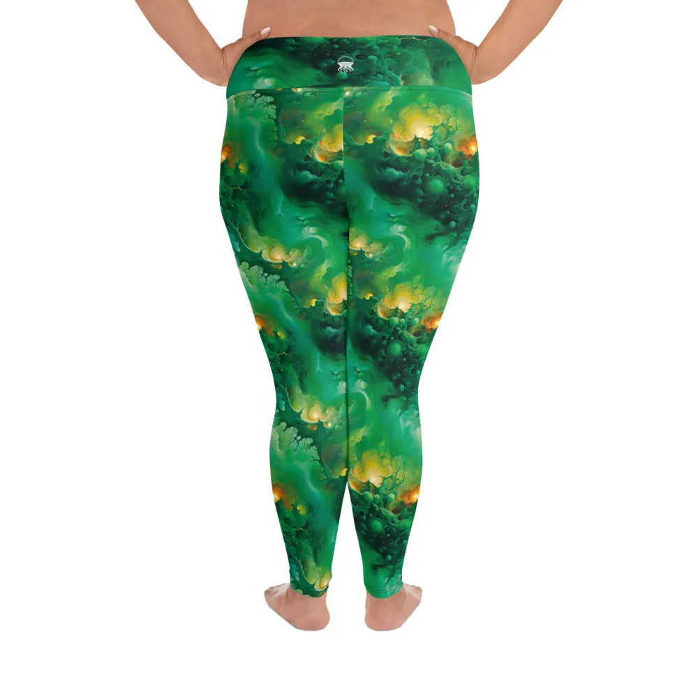 Plus Size Leggings - Viridian Shroud