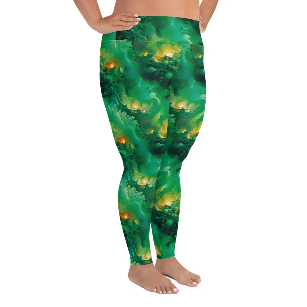 Plus Size Leggings - Viridian Shroud
