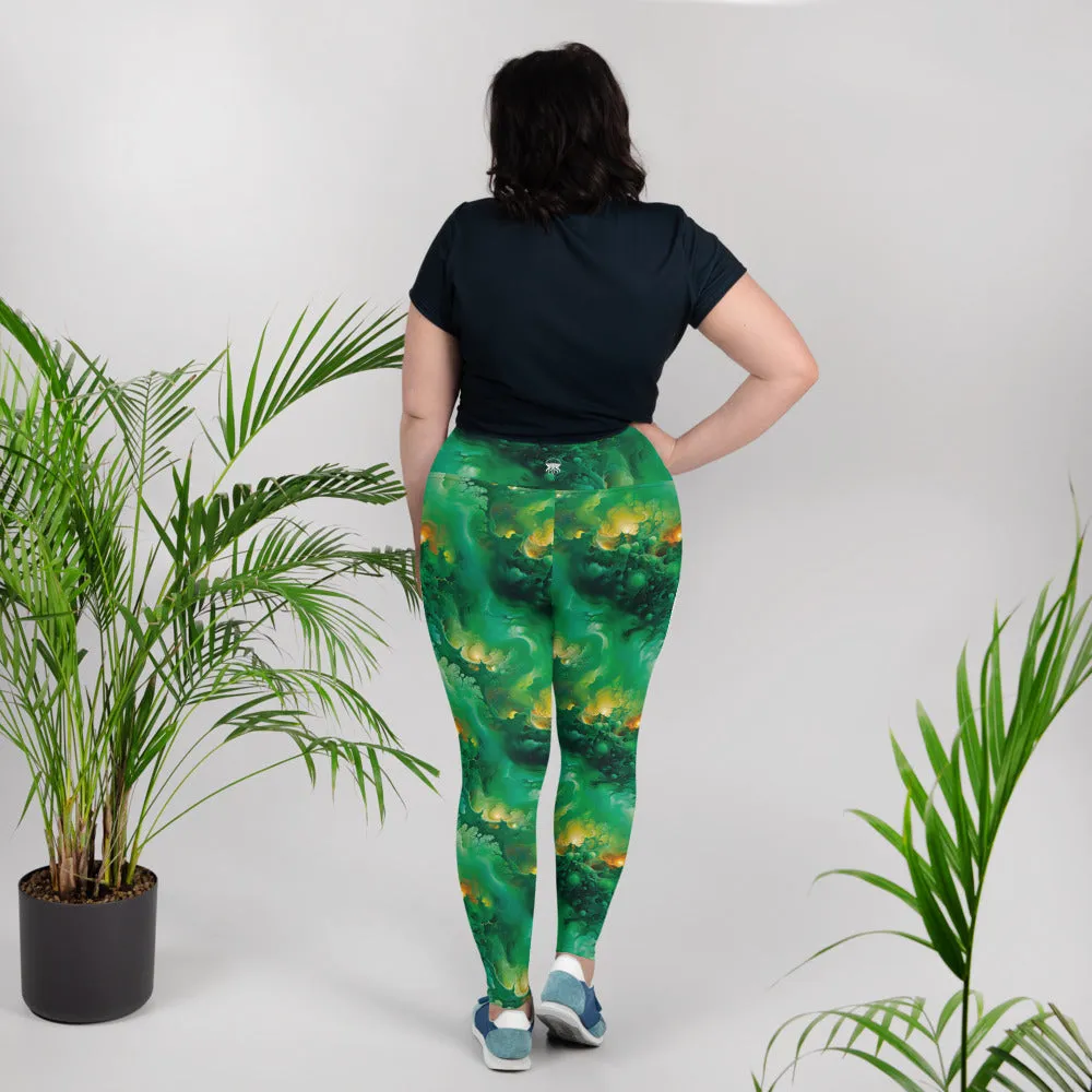 Plus Size Leggings - Viridian Shroud