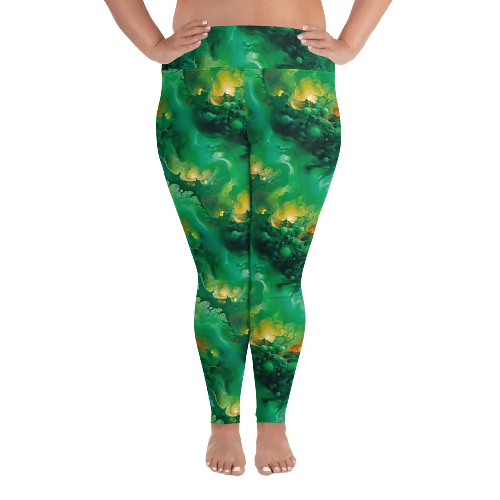 Plus Size Leggings - Viridian Shroud