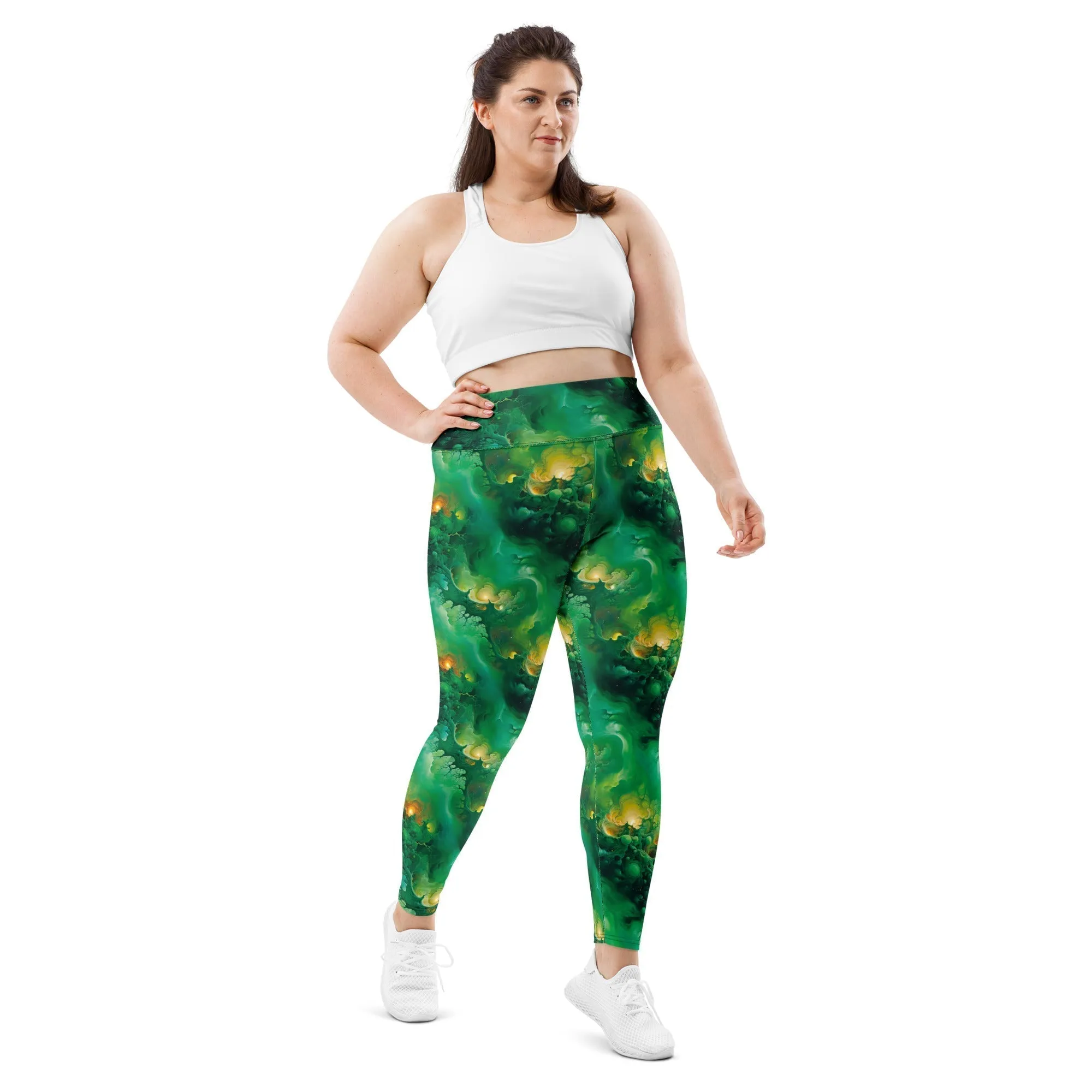 Plus Size Leggings - Viridian Shroud