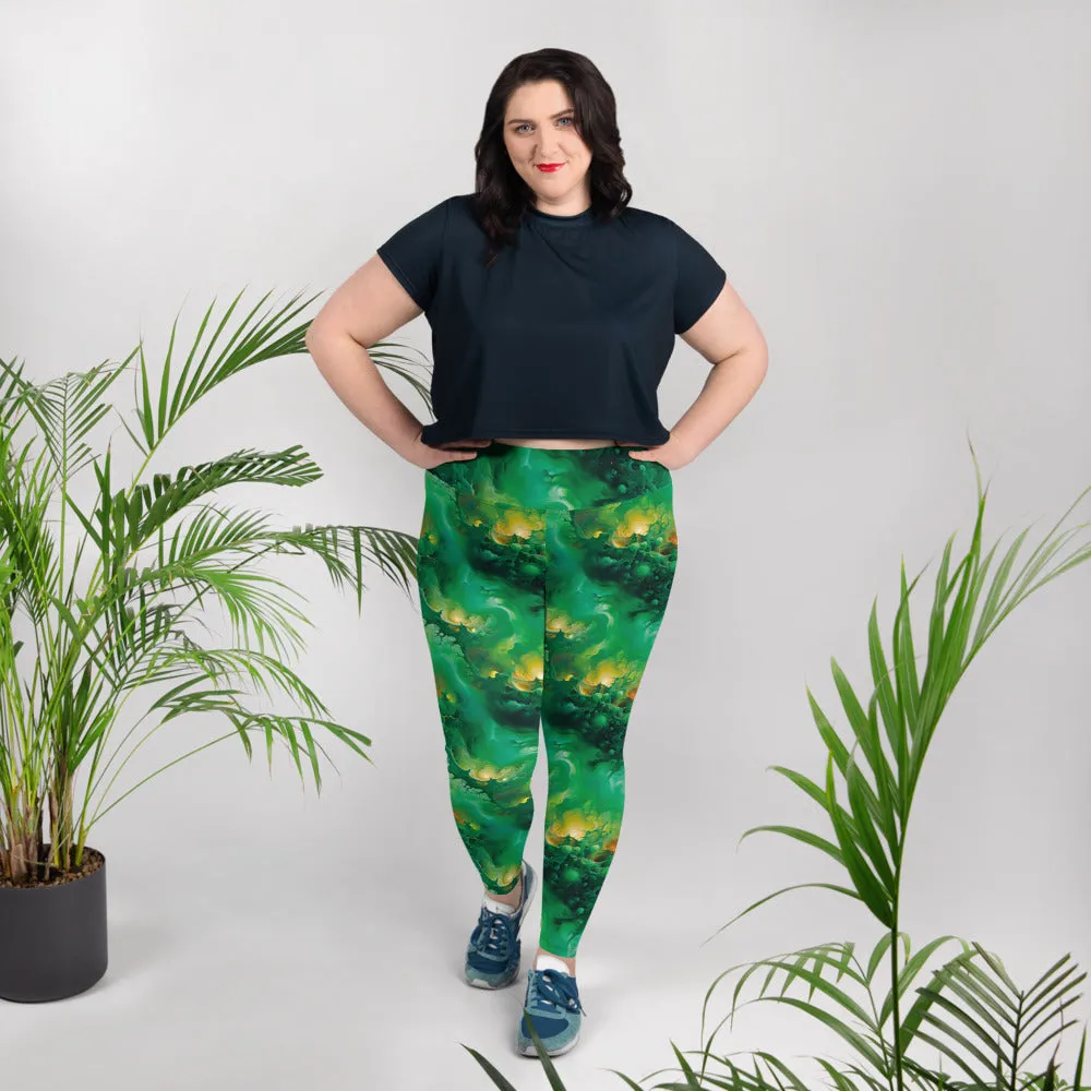 Plus Size Leggings - Viridian Shroud