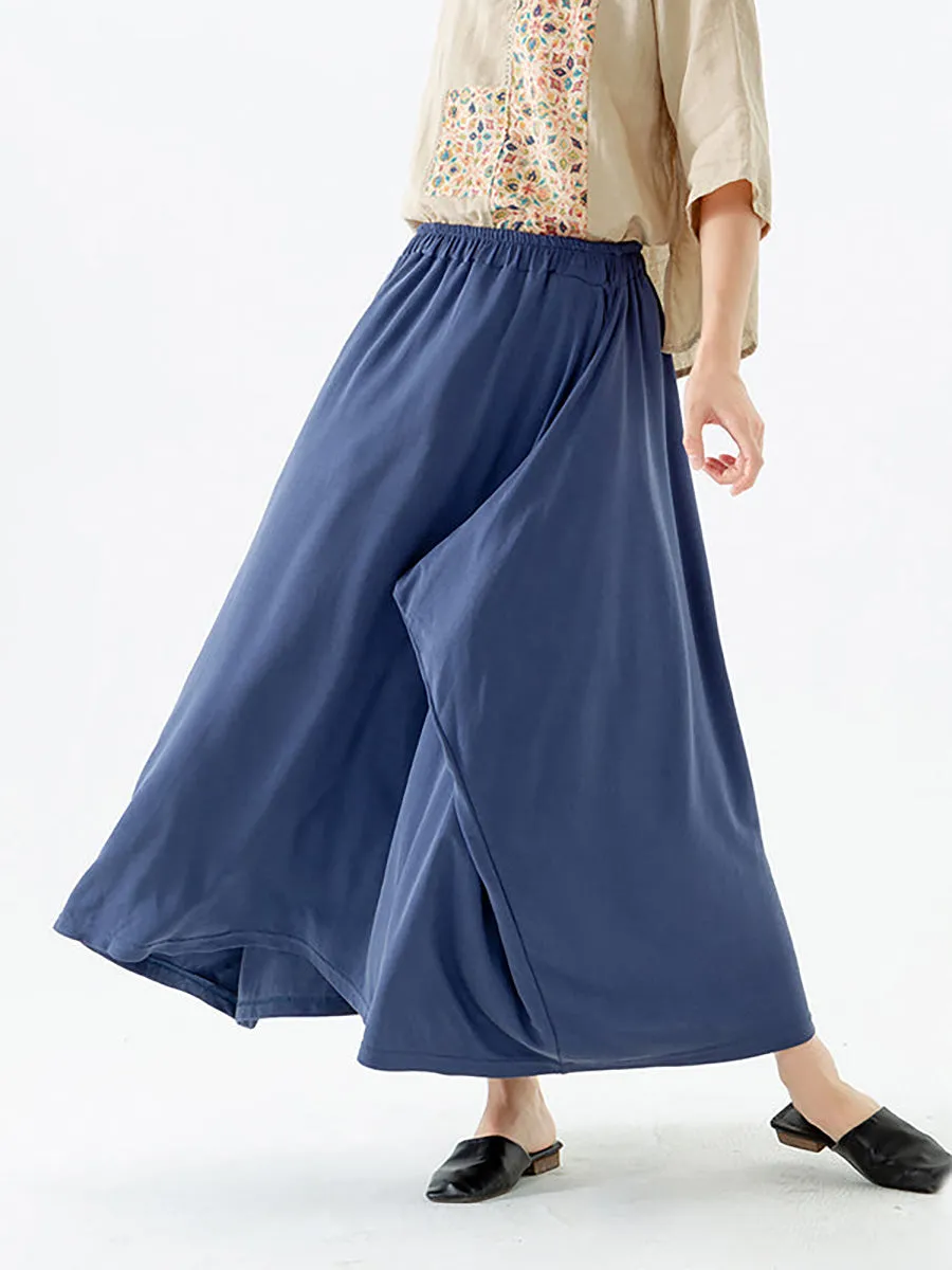 Plus Size - Women Solid Color Pocket Elastic Waist Skirt