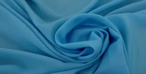 Poly Crepe de Chine New Blue