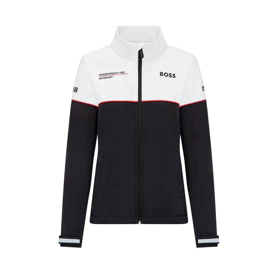 Porsche Motorsport Women's Team Softshell Jacket - Black & White
