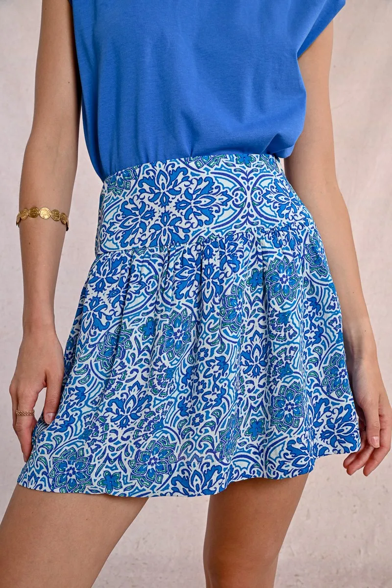 PRINTED MINI SKIRT