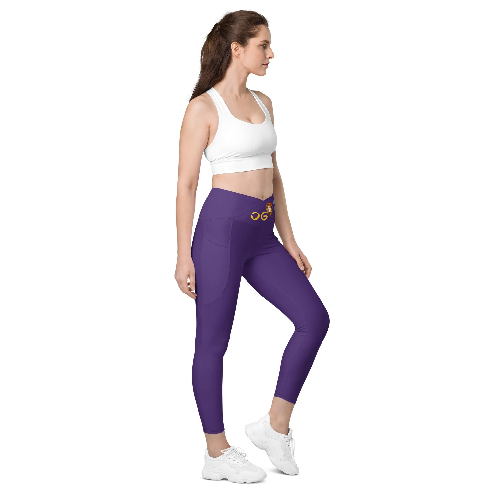 Purple Crossover Leggings