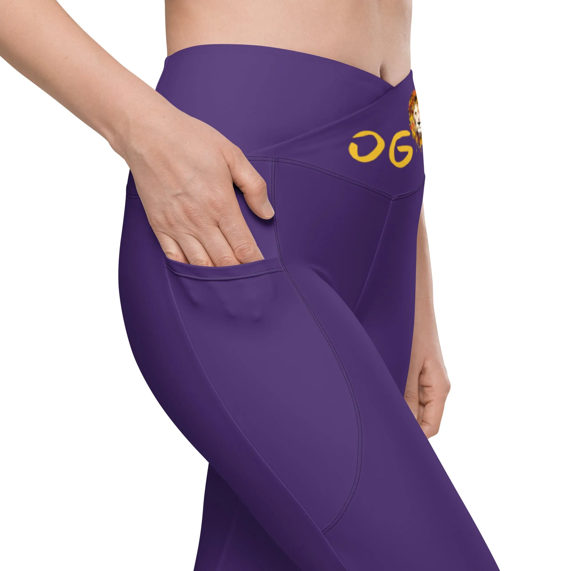 Purple Crossover Leggings
