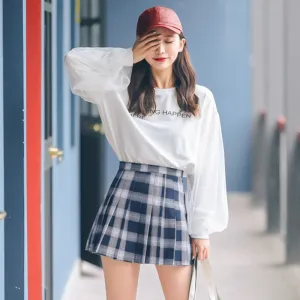 "NOTHING HAPPEN HERE" LONG SLEEVES  SKIRT K102206