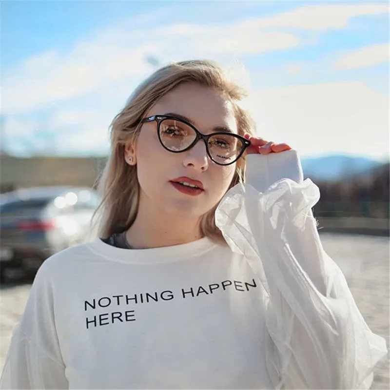 "NOTHING HAPPEN HERE" LONG SLEEVES  SKIRT K102206