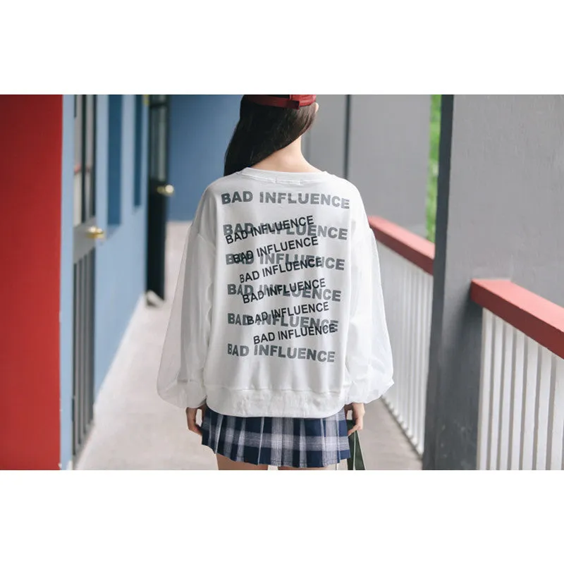 "NOTHING HAPPEN HERE" LONG SLEEVES  SKIRT K102206