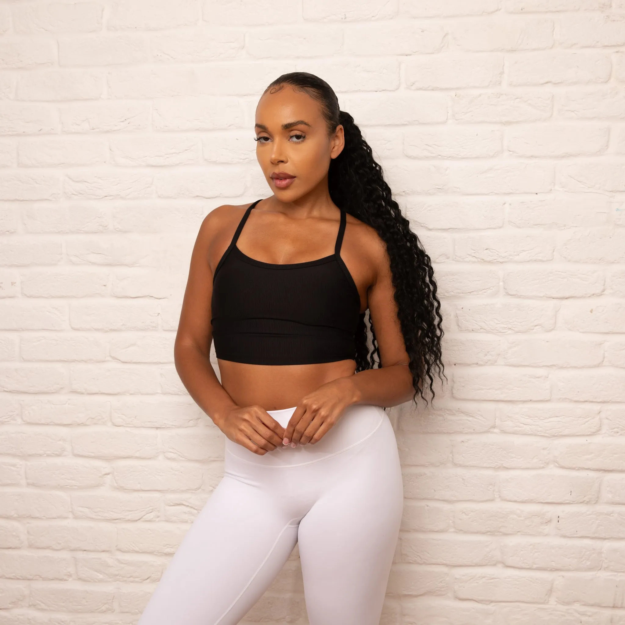Racerback Ribbed Sports Bra