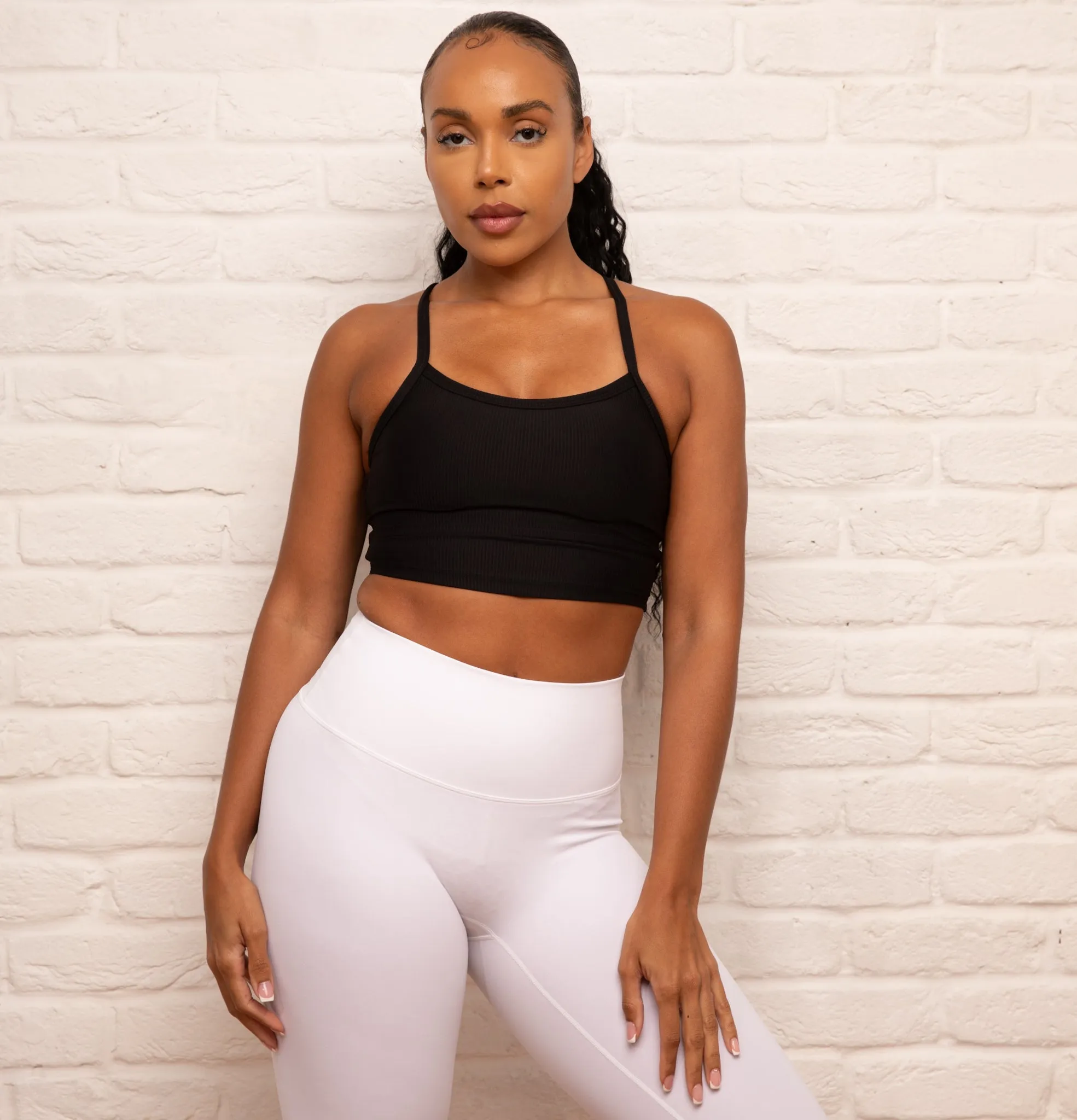 Racerback Ribbed Sports Bra