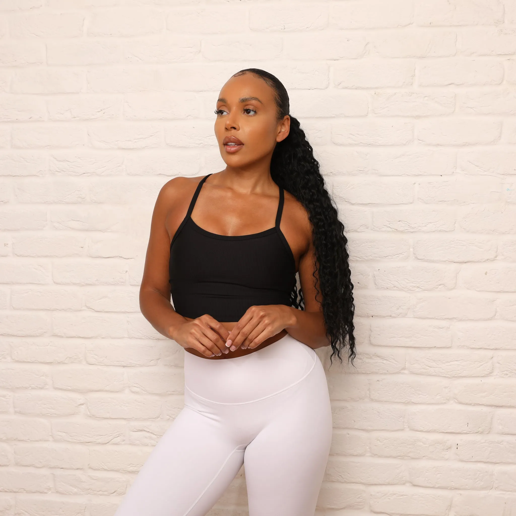Racerback Ribbed Sports Bra