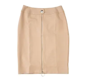 Rapheeze Fossil Front Zip Knee Skirt