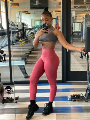 Raspberry Stretch Yoga Leggings