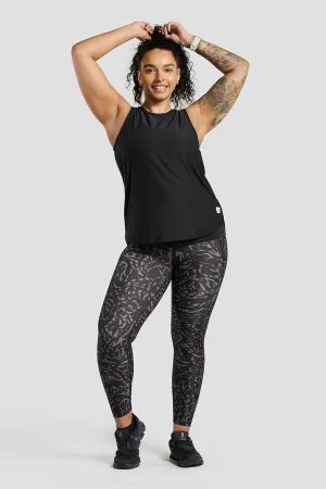 REACT Black & Grey Print Leggings