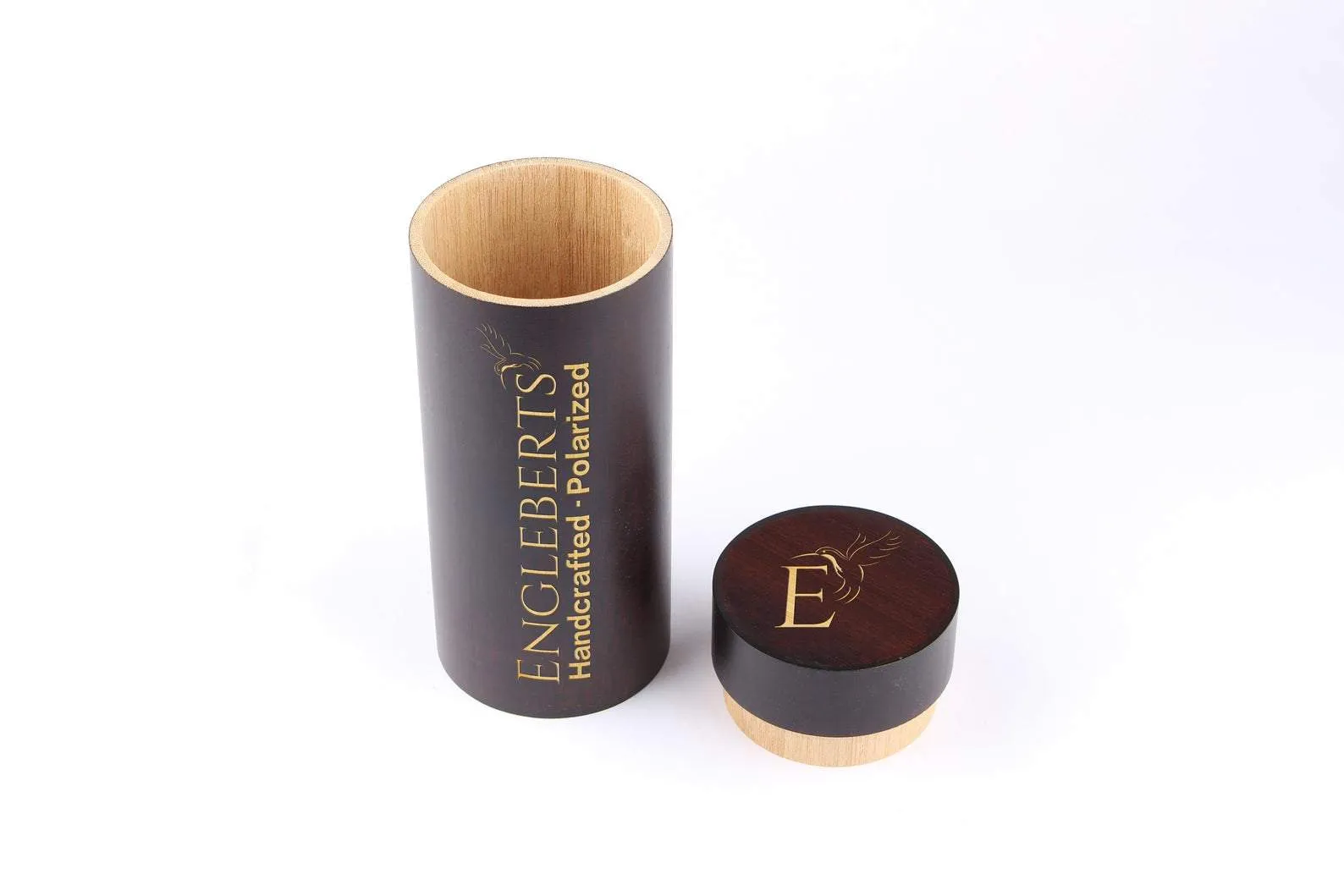 Real Ebony and ZebraWood Sunglasses With Bamboo Case, Tea Colored