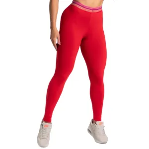 Red Bliss Polyamide Leggings with Elastic Waistband