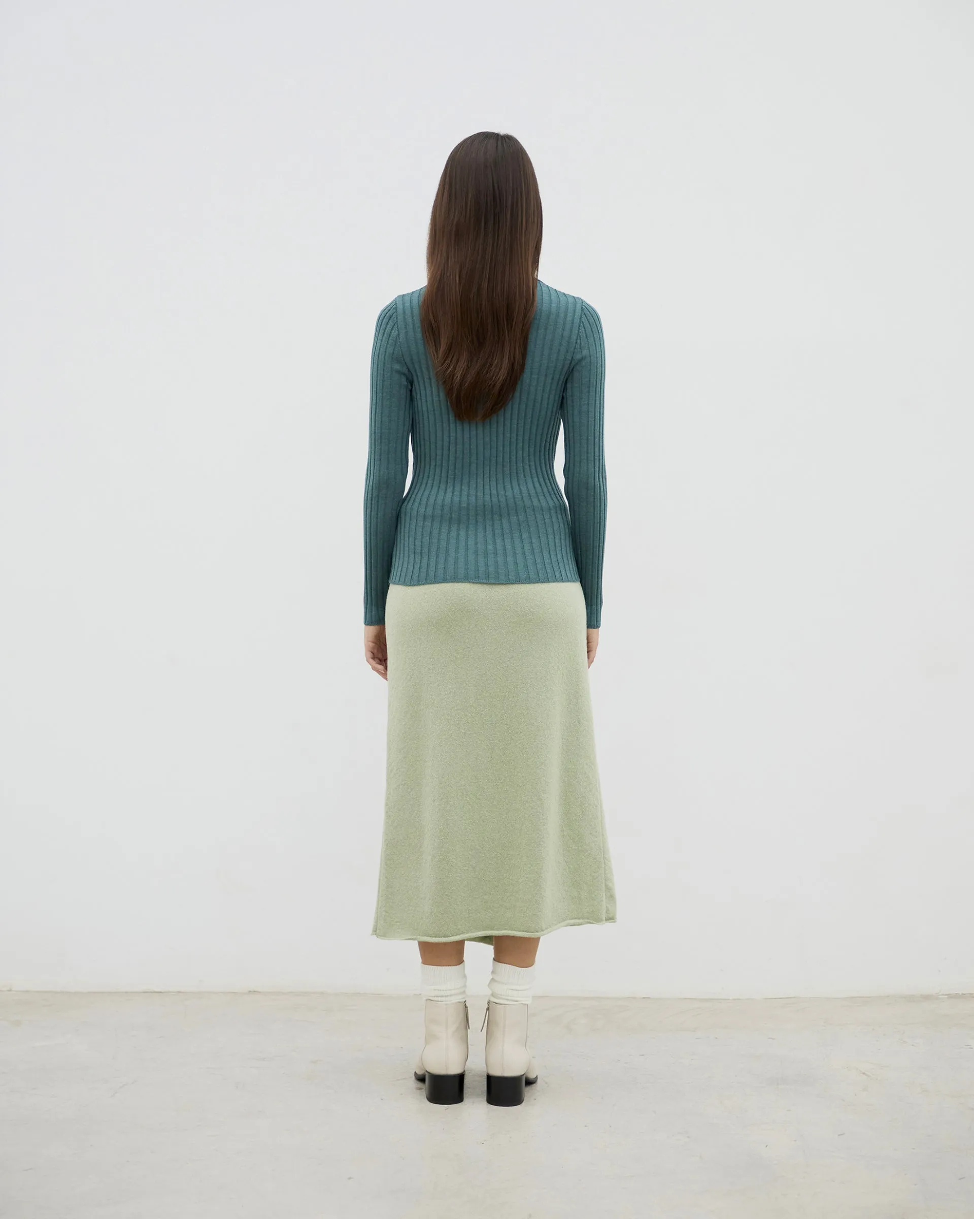 reina skirt in green tea