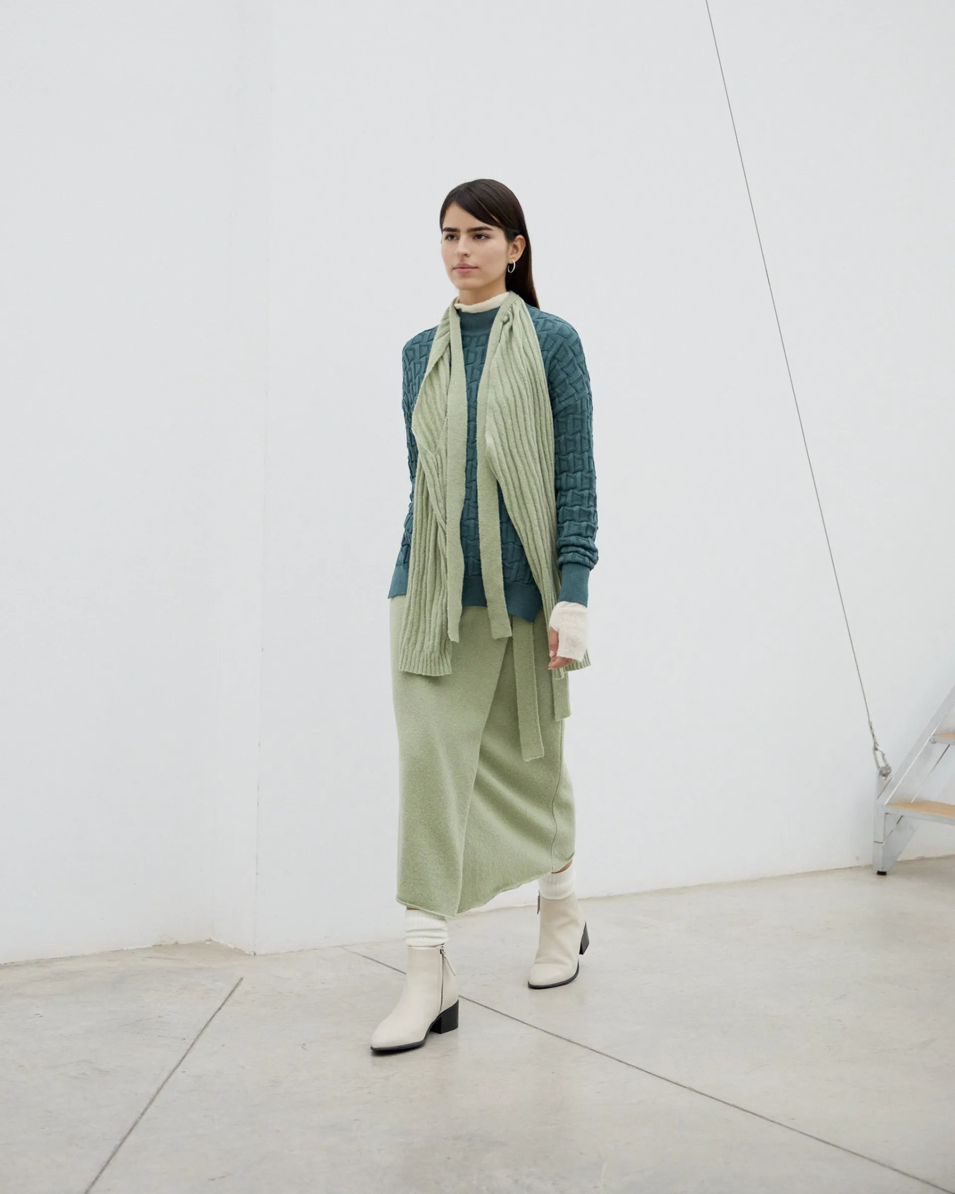 reina skirt in green tea