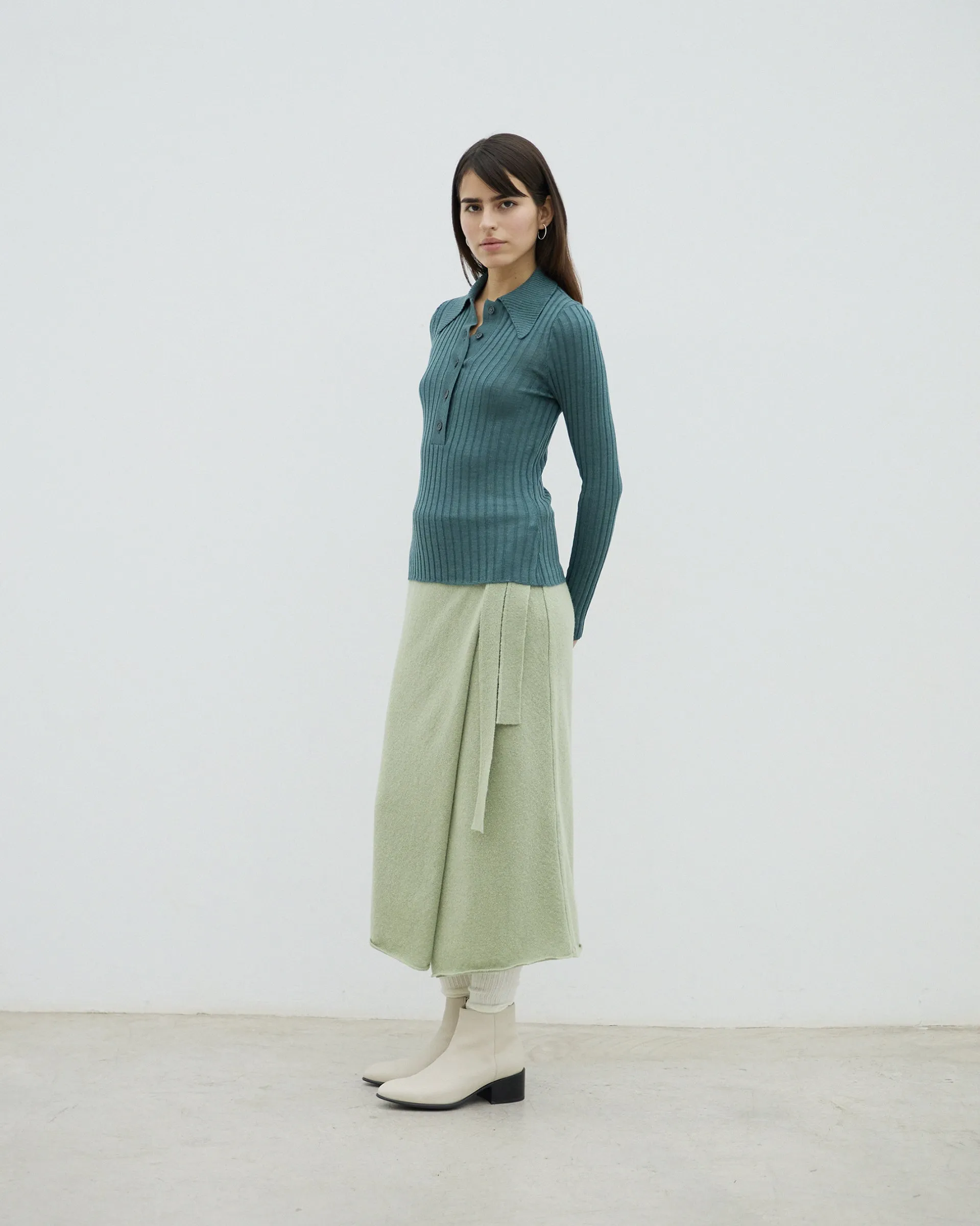 reina skirt in green tea
