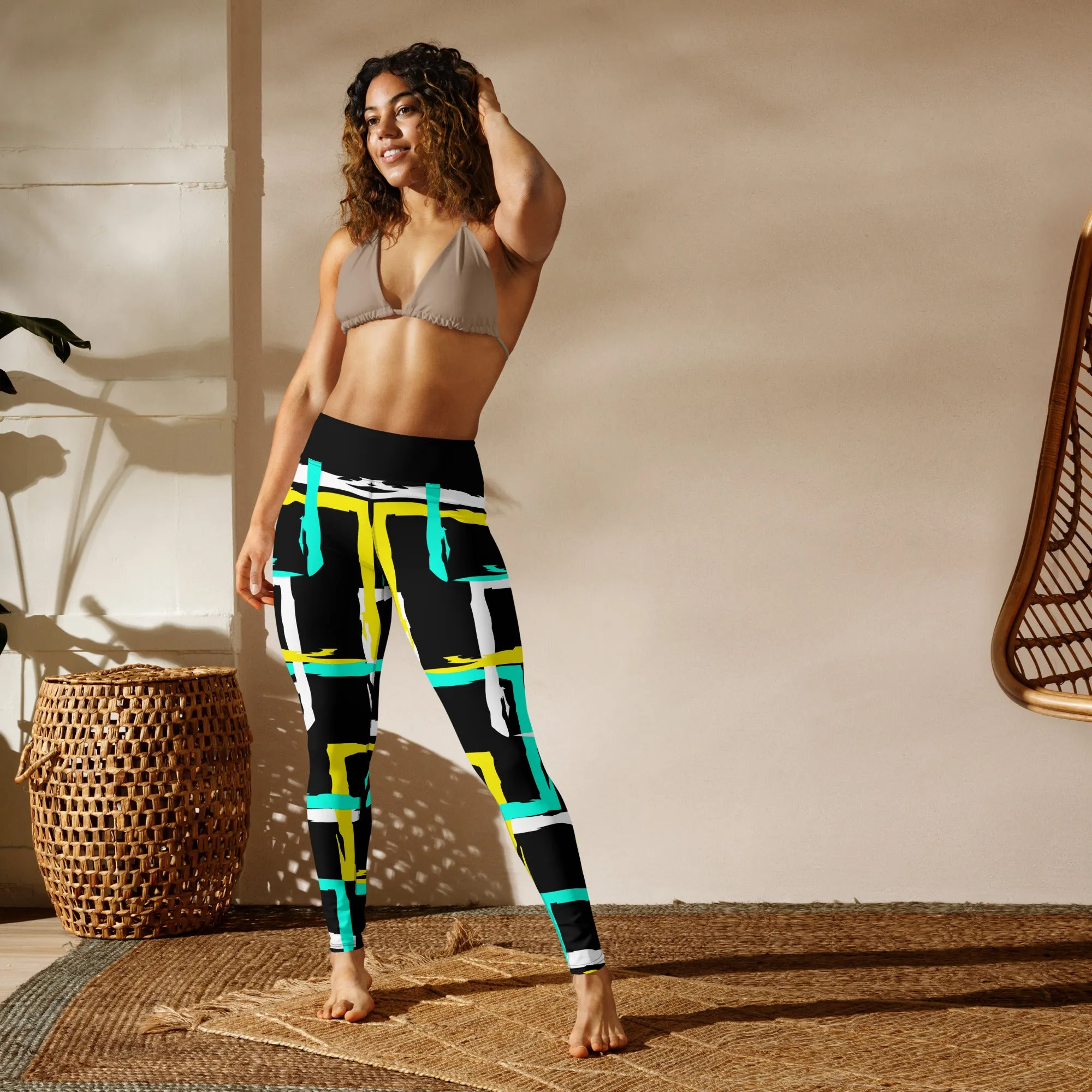 Retro Pattern Yoga Leggings
