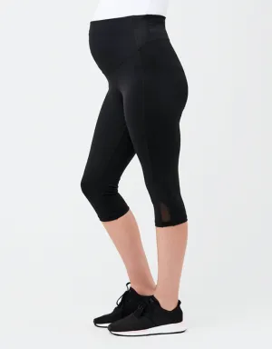 Ripe Maternity Active Over Tummy Knee Legging - Black