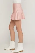 ROSE FAUX MINISKIRT