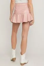 ROSE FAUX MINISKIRT
