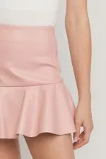 ROSE FAUX MINISKIRT