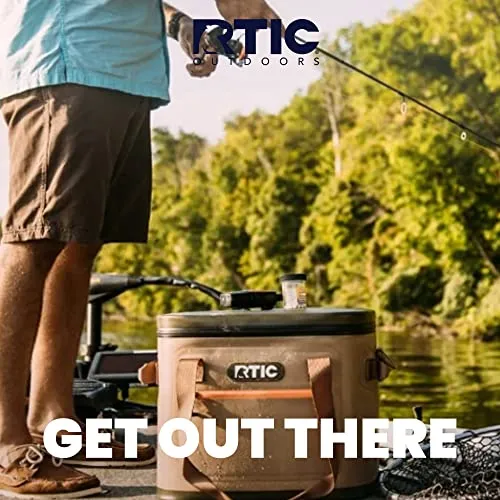 RTIC Soft Cooler 30 Can, Insulated Bag Portable Ice Chest Box for Lunch, Beach, Drink, Beverage, Travel, Camping, Picnic, Car, Trips, Floating Cooler Leak-Proof with Zipper, Coral