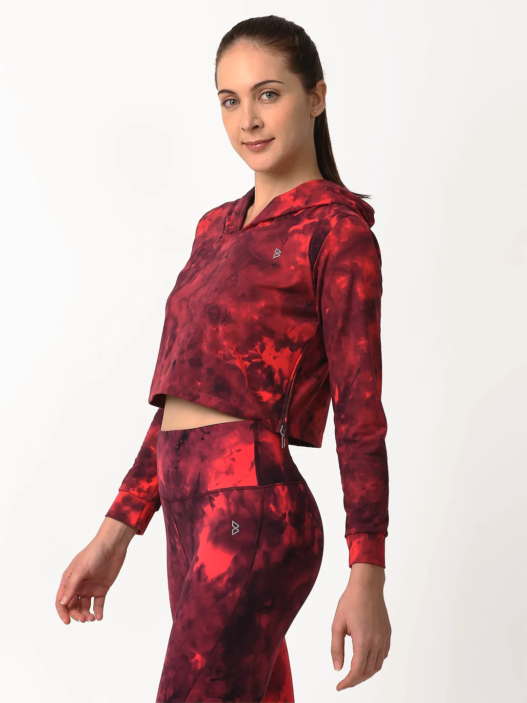 Ruby Wine Tie-dye Hoodie Set