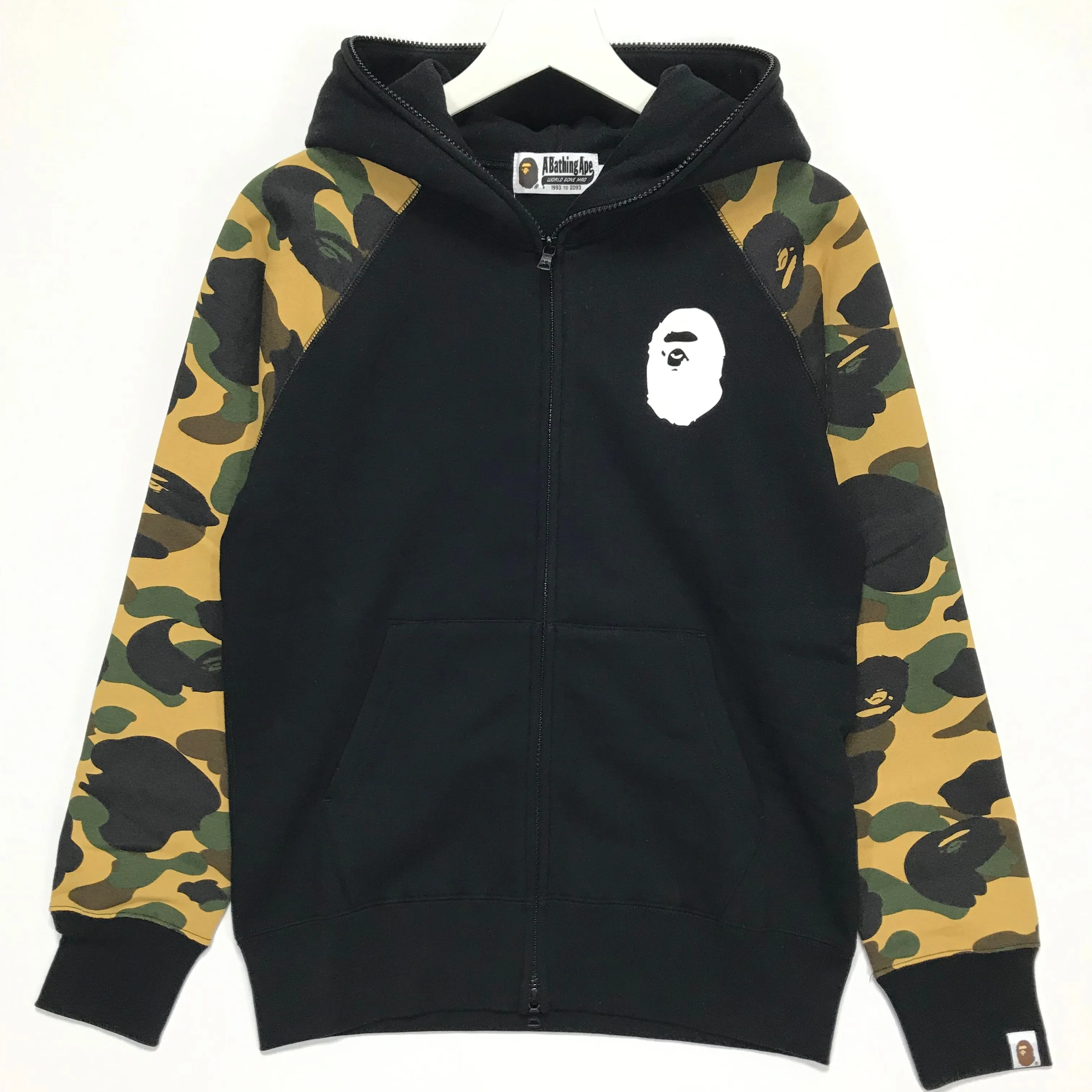 [S] DS! A Bathing Ape Bape 1st Camo Sleeve Full Zip Hoodie