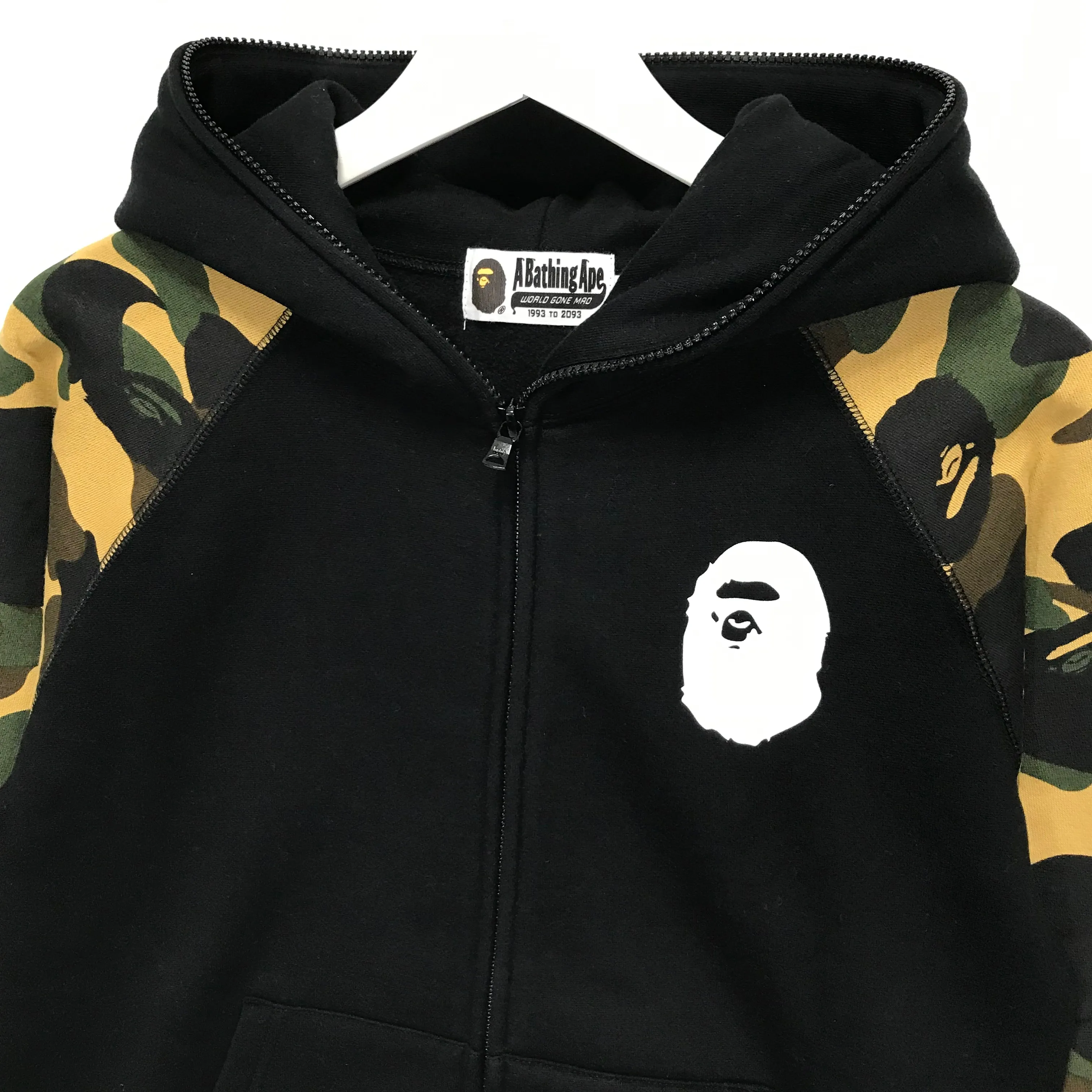 [S] DS! A Bathing Ape Bape 1st Camo Sleeve Full Zip Hoodie