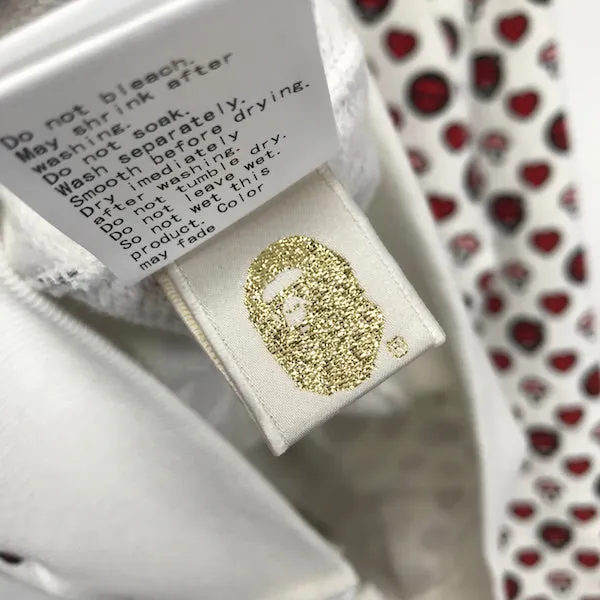 [S] DS! A Bathing Ape Bape Baby Milo Monogram Full Zip Hoodie White