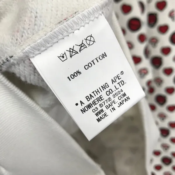 [S] DS! A Bathing Ape Bape Baby Milo Monogram Full Zip Hoodie White