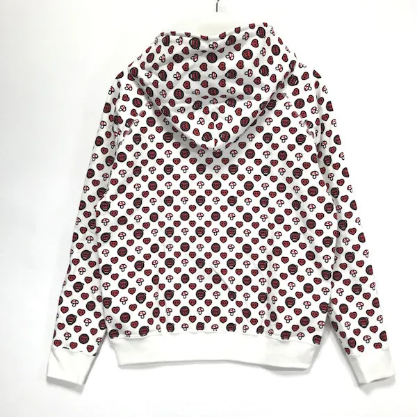 [S] DS! A Bathing Ape Bape Baby Milo Monogram Full Zip Hoodie White