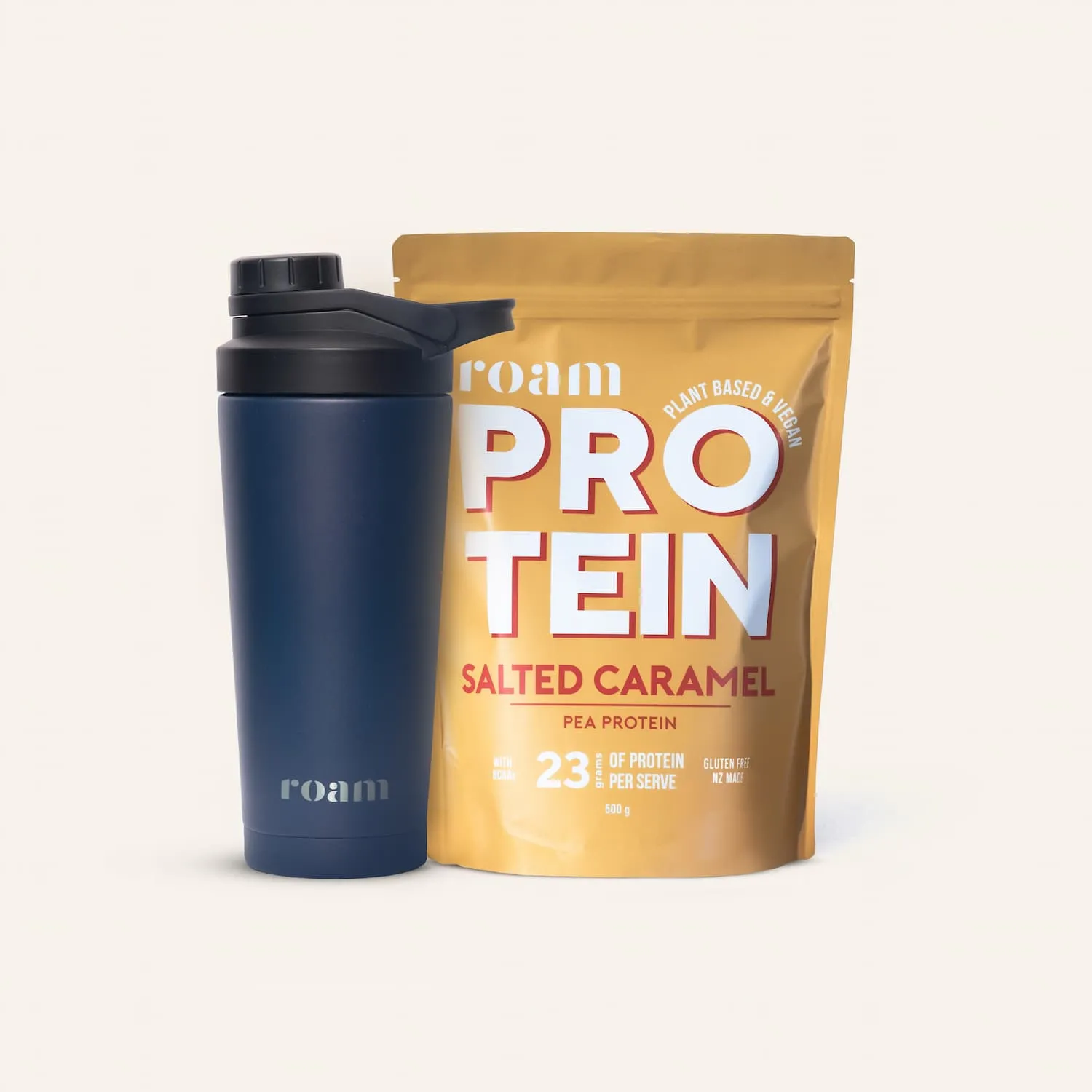 Salted Caramel Vegan Protein Powder and Shaker (AU)