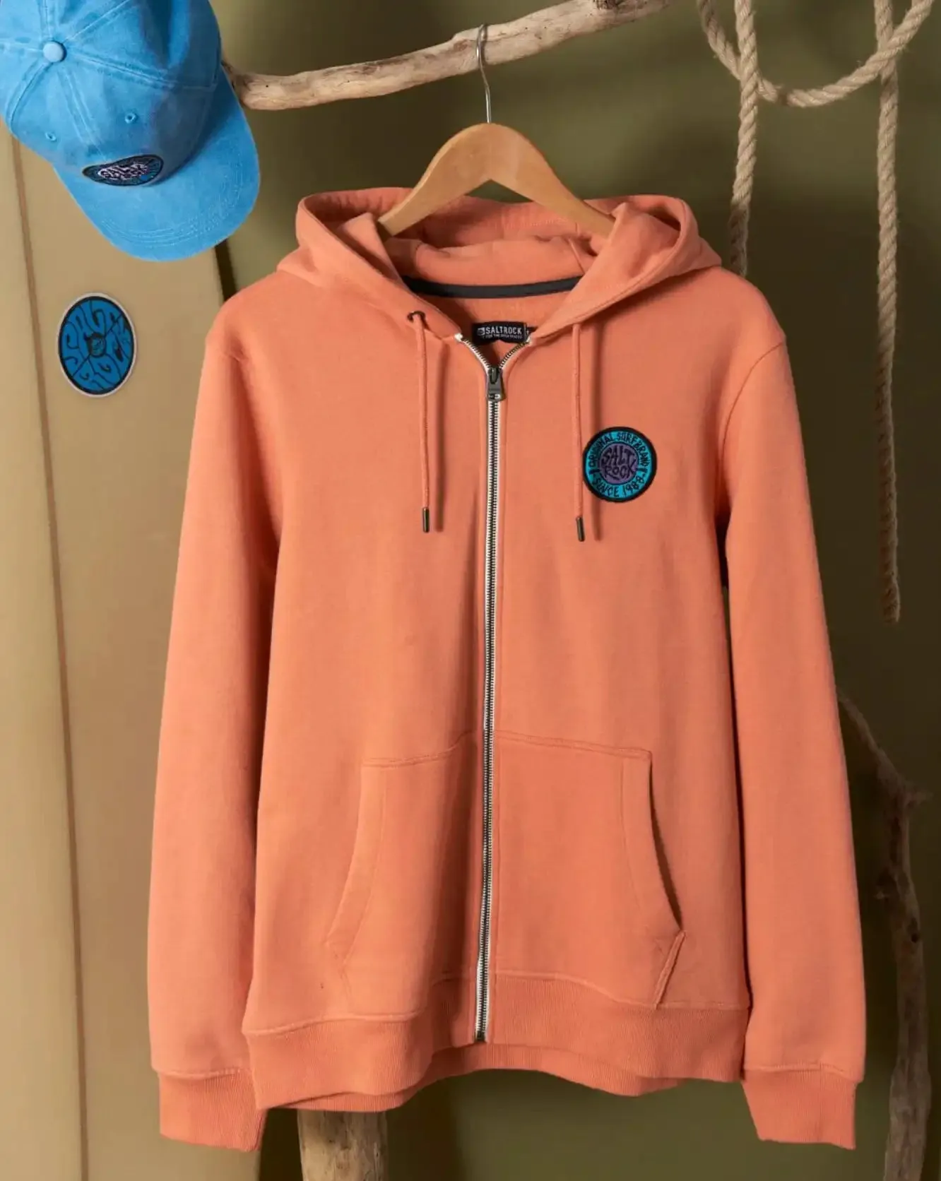Saltrock Men's Original SR Zip Hoodie Orange