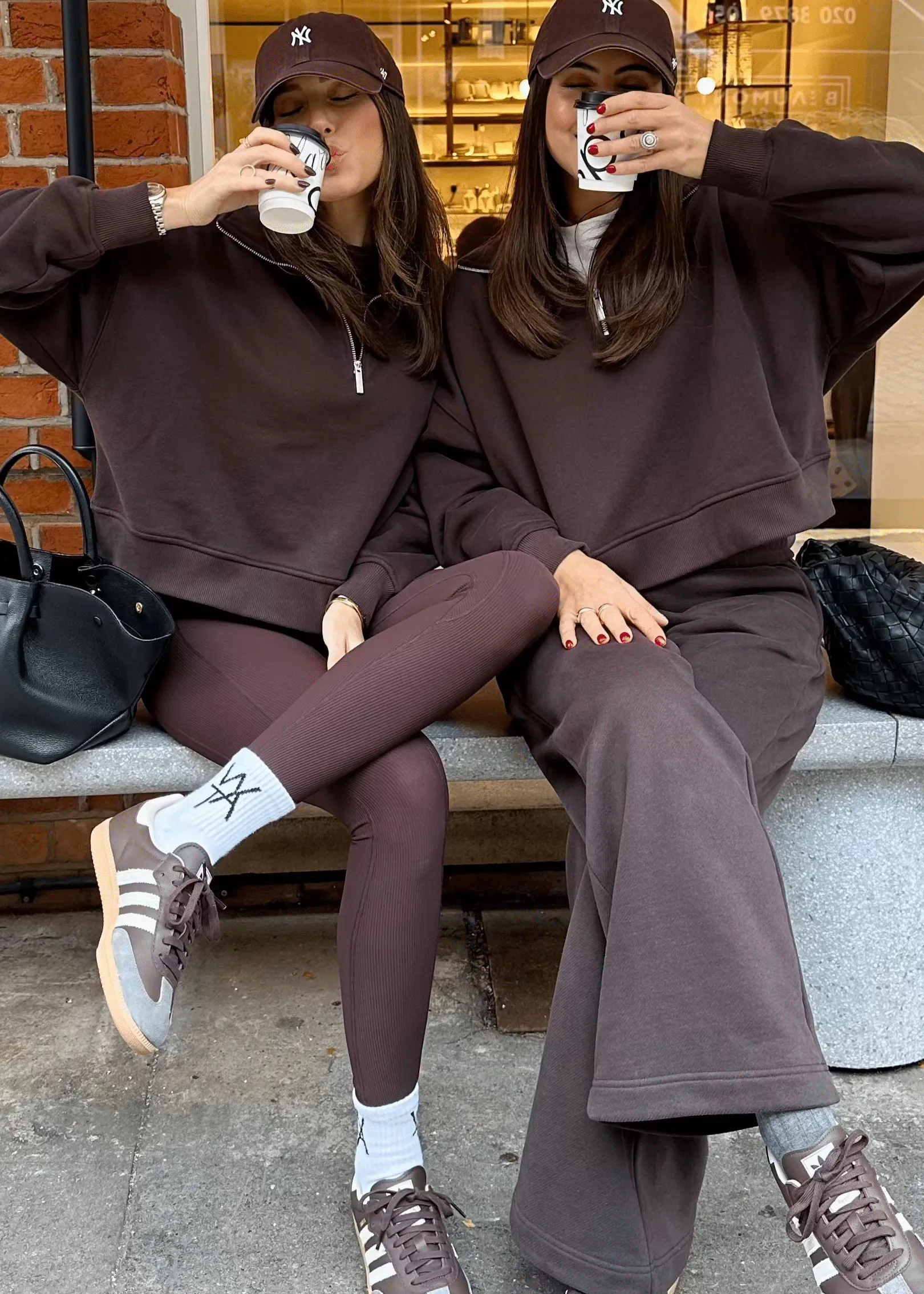 SCULPT RIB LEGGINGS - BITTER CHOC
