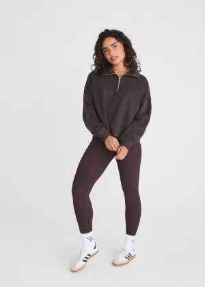 SCULPT RIB LEGGINGS - BITTER CHOC